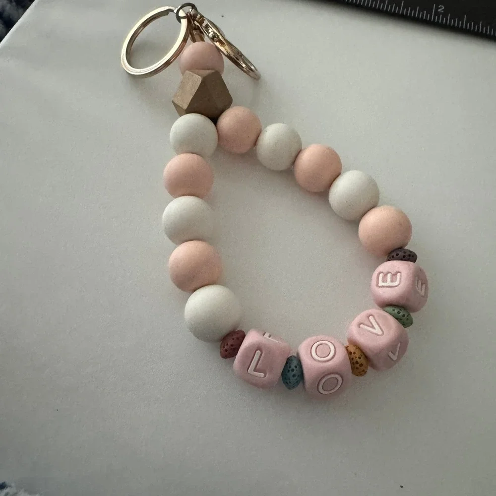 Beaded Keychain Charm 